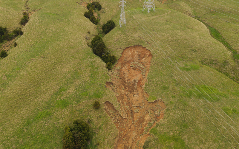 Main slip before any remedial works